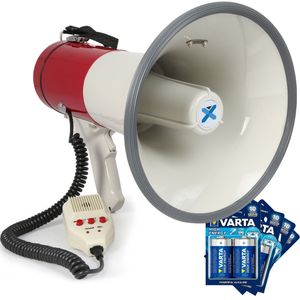 Vonyx megafoon MEG050 met sirene, batterijen en afneembare microfoon - 50W - 1km