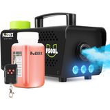 Fuzzix F503L rookmachine 500 Watt - 3 RGB LEDs - draadloze afstandsbediening - incl 250ml rookvloeistof