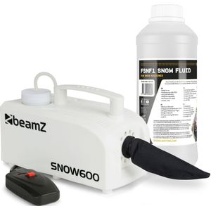 BeamZ SNOW600 sneeuwmachine met 1 liter sneeuwvloeistof