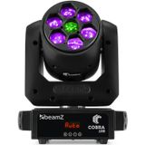 BeamZ Cobra160  -100 Watt Spot Moving Head met 6x 10 Watt RGBW B-Eye
