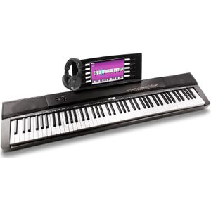 MAX KB6 digitale piano met 88 aanslaggevoelige toetsen en koptelefoon