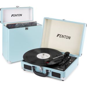 Fenton RP115 platenspeler met Bluetooth en bijpassende koffer - Blauw