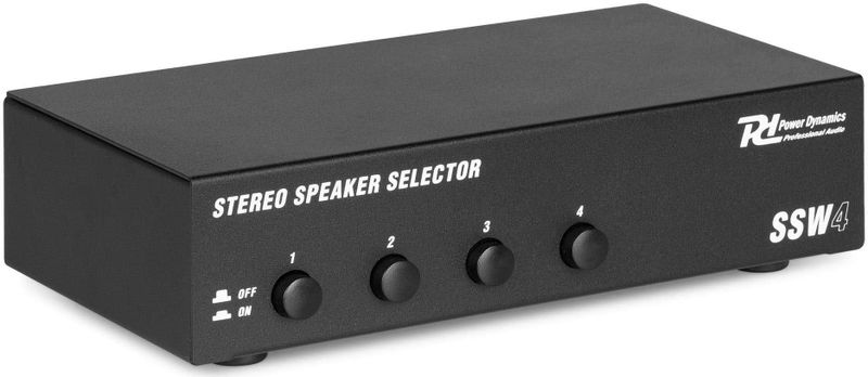 Power Dynamics - SSW4 - Speaker Selector - 100W per Kanaal - Voor 4 Luidsprekers