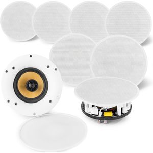 Power Dynamics WCS50 wifi plafondspeakers met Bluetooth - 4 sets van 2 speakers - 400W