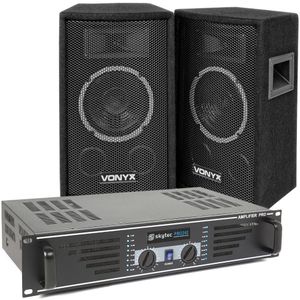 Vonyx 500W DJ Luidspreker en Versterker combinatie