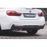 Rieger diffuser | BMW 4-Serie F32 / F33 / F36 (alleen 435i / 440i) 2013- | ABS | duplex uitlaat enkel | incl. gaasinzet