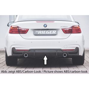 Rieger diffuser | BMW 4-Serie F32 / F33 / F36 (alleen 435i / 440i) 2013- | ABS | duplex uitlaat enkel | incl. gaasinzet