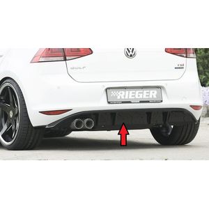Rieger diffuser | VW Golf 7 VII 2013-2017, ook GTE en GTD | ABS | voor dubbele uitlaatsierstuk links | Glanzend zwart