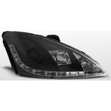 Koplampen LED DRL | Ford Focus 2001-2003 3D/4D/5D | zwart