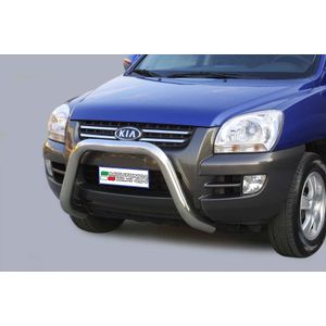 Pushbar | Kia | Sportage 04-07 5d suv. / Sportage 07-08 5d suv. | RVS rvs zilver Super Bar CE-keur