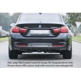 Rieger diffuser | BMW 4-Serie F32 / F33 / F36 2013- | ABS | enkele uitlaat links | incl. gaasinzet | Zwart glanzend