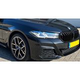 Nieren | BMW | 5-serie 20- 4d sed. G30 LCI / 5-serie Touring 20- 5d sta. G31 LCI | M5-Look | dubbele spijlen | grillen set | Glanzend zwart | 02