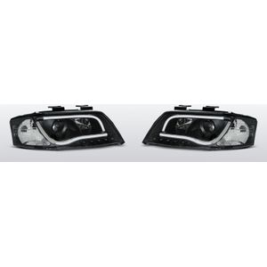 Koplampen Tube Light Real DRL| Audi A6 C5 2001-2004 | zwart