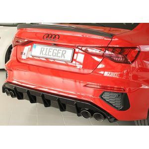 Diffuser | Audi | A3 Limousine 20- 4d sed. / S3 Limousine 20- 4d sed. | type GY | alleen S-Line / S3 | glanzend | ABS | Rieger Tuning