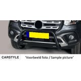 Pushbar | Peugeot | Partner Tepee 15- 5d mpv. | zwart Medium Bar RVS CE-keur