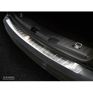 Achterbumperbeschermer | Volkswagen | Caddy Combi 04-10 4d mpv. / Caddy Combi 10-15 4d mpv. / Caddy Combi 15- 5d mpv. | Ribs | RVS rvs zilver