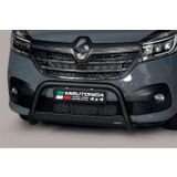 Pushbar | Renault | Trafic 14-19 4d bes. / Trafic 19- 4d bes. | L1 / L2 | zwart Medium Bar RVS CE-keur