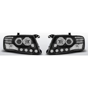 Koplampen Angel Eyes | Mitsubishi Pajero V60 2001-2006 | zwart