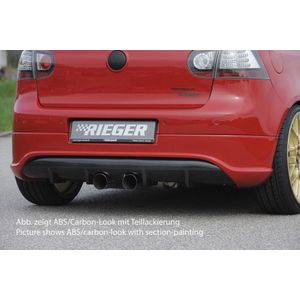 Rieger achteraanzetstuk | Golf 5 - 3-drs., 5-drs., GTI | stuk carbonlook abs | Rieger Tuning