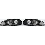 Koplampen Angel Eyes |Xenon| BMW 5 Series E39 1995-2003 | zwart