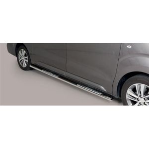 Side Bars | Citroen | Jumpy Combi 17- 4d bes. / Jumpy SpaceTourer 17- 4d per. | LWB | RVS Design Side Protection rvs zilver