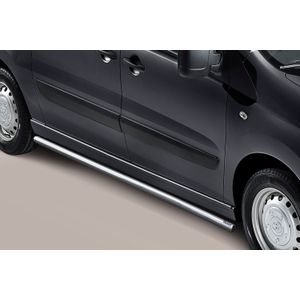 Side Bars | Toyota | Proace 13- 2d bes. | LWB | zwart Side Protection RVS