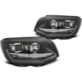 Koplampen | Volkswagen | Multivan 15- 5d bus. / Transporter Kombi 15- 4d bus. | LED | REAL DRL | zwart