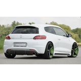 Bull-X einddemper 1x li./re. VW Scirocco (13) 1.4 TSI | Scirocco 3 (13): 08.08-04.14 (tot Facelift), 05.14- (vanaf Facelift) - 2-drs. | stuk rvs | Rieger Tuning