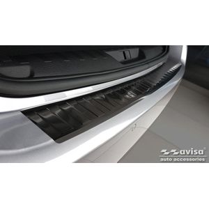 Achterbumperbeschermer | Peugeot | 308 SW 14-17 5d sta. / 308 SW 17- 5d sta. | Ribs | RVS | zwart