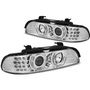 Koplampen | BMW 5-Series E39 1995-2003 | 3D LED Angel Eyes | chroom