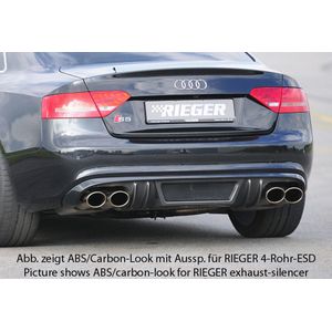 Rieger diffuser | A5 S5 (B8/B81): 06.07-07.11 (tot Facelift) - Sportback  A5 (B8/B81): 06.07-07.11 (tot Facelift) - Sportback | stuk ongespoten abs | Rieger Tuning