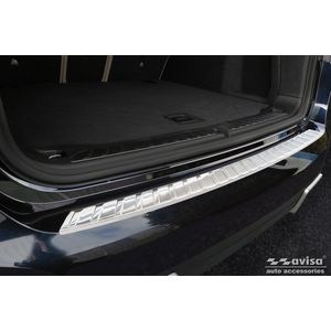 Achterbumperbeschermer | BMW | iX3 20- 5d suv. G08 | Ribs | RVS rvs zilver