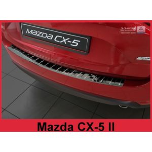 Achterbumperbeschermer | Mazda | CX-5 17- 5d suv. | RVS zwart Glanzend