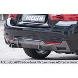 Rieger diffuser | BMW 4-Serie F32 / F33 / F36 2013- | ABS | dubbele uitlaat links | incl. gaasinzet