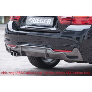 Rieger diffuser | BMW 4-Serie F32 / F33 / F36 2013- | ABS | dubbele uitlaat links | incl. gaasinzet