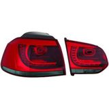 Achterlichten LED | Volkswagen Golf 6  | Rood/Smoke | LED R / R20 - Look | Upgrade van halogeen naar LED