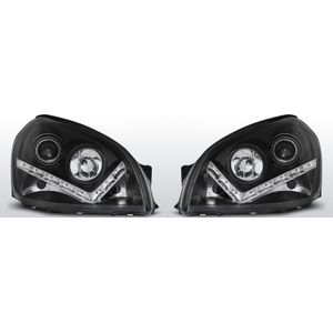 Koplampen LED DRL | Hyundai Tucson 2004-2010 | zwart