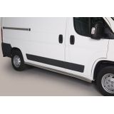 Side Bars | Peugeot | Boxer Combi 13-14 4d bus. / Boxer Combi 14- 4d bus. | MWB | zwart Side Protection RVS