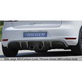 Rieger diffuser met 2 dubbele finnen | Golf 6 - Cabrio  Golf 6 GTI - 3-drs., 5-drs., Cabrio  Golf 6 GTD - 3-drs., 5-drs. | stuk glanzend abs | Rieger Tuning