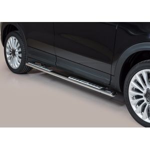 Side Bars | Fiat | 500X 15- 5d suv. | RVS rvs zilver Design Side Protection