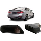 Uitlaatsierstukken | voor M-Pakket bumper | BMW 5-Serie 2017- G30 / 6-Serie 2017-2020 G32 / 7-Serie 2019- G11 LCI | M-Tech Look | set | zwart | 02