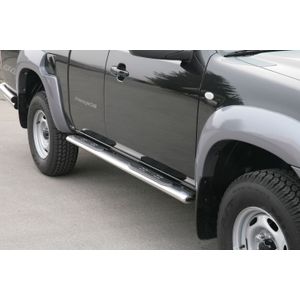 Side Bars | Mazda | BT50 Freestyle 07-12 2d pic. | rvs zilver Oval Grand Pedana RVS