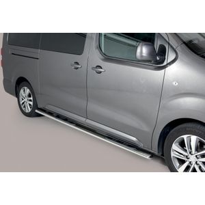 Side Bars | Peugeot | Expert 16- 4d bes. / Traveller 16- 4d bes. | LWB | rvs zilver Oval Grand Pedana RVS