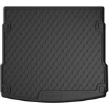 Rubber kofferbakmat | Audi | Q5 17-21 5d suv. | hoge laadvloer + bagageruimtepakket incl. net | zwart | Gledring