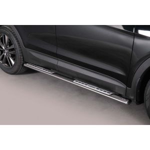 Side Bars | Hyundai | Santa Fe 12- 5d suv. | RVS rvs zilver Design Side Protection