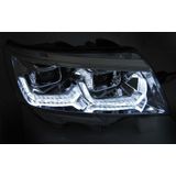 Koplampen | Volkswagen | Multivan 21- 5d bus. / Transporter Kombi 19- 4d bus. | T6.1 | LED | Tube Light | REAL DRL | Dynamic Turn Signal | chroom