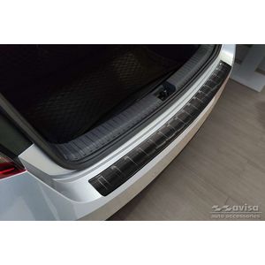 Achterbumperbeschermer | Skoda | Fabia 21- 5d hat. | RVS | zwart