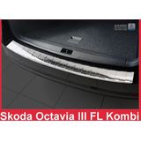 Achterbumperbeschermer | Skoda | Octavia Combi 17- 5d sta. | RVS rvs zilver