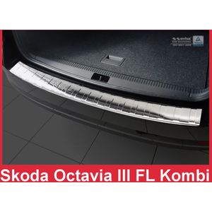 Achterbumperbeschermer | Skoda | Octavia Combi 17- 5d sta. | RVS rvs zilver