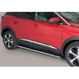 Side Bars | Peugeot | 3008 16- 5d mpv. | RVS rvs zilver Oval Grand Pedana